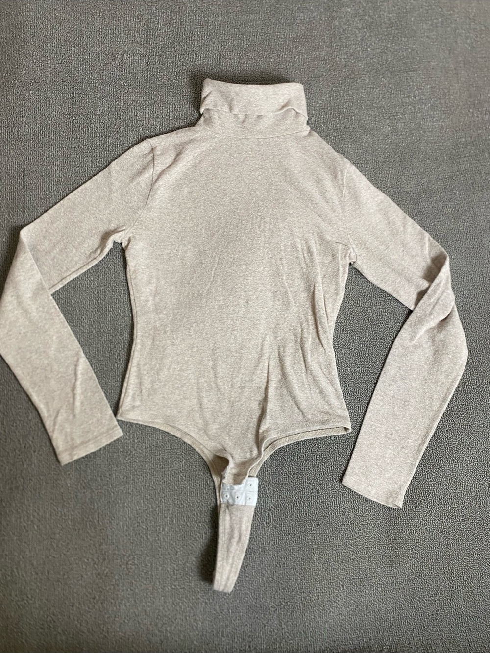 Madewell Turtleneck Long-Sleeve Beige Bodysuit